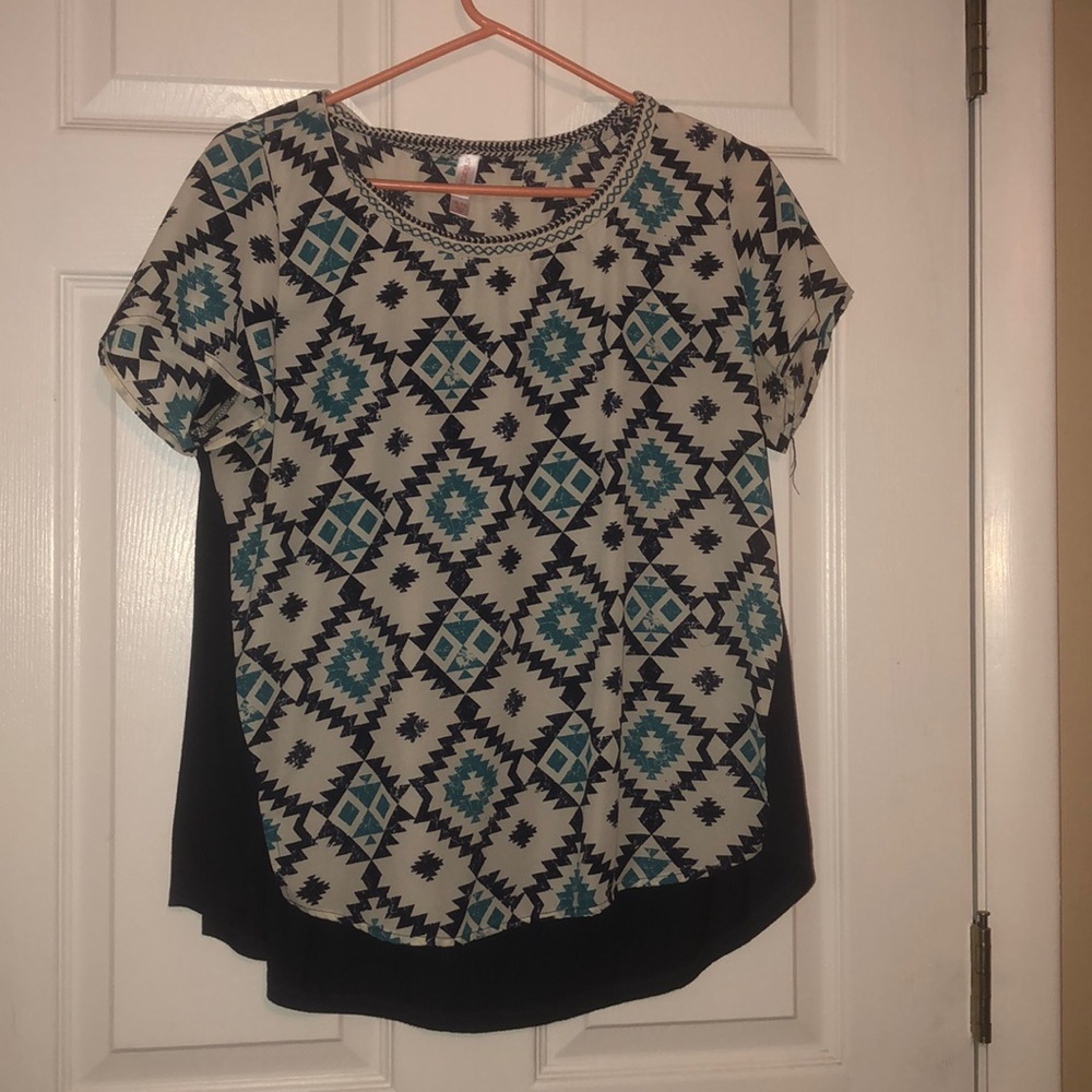 Blue and teal shirt